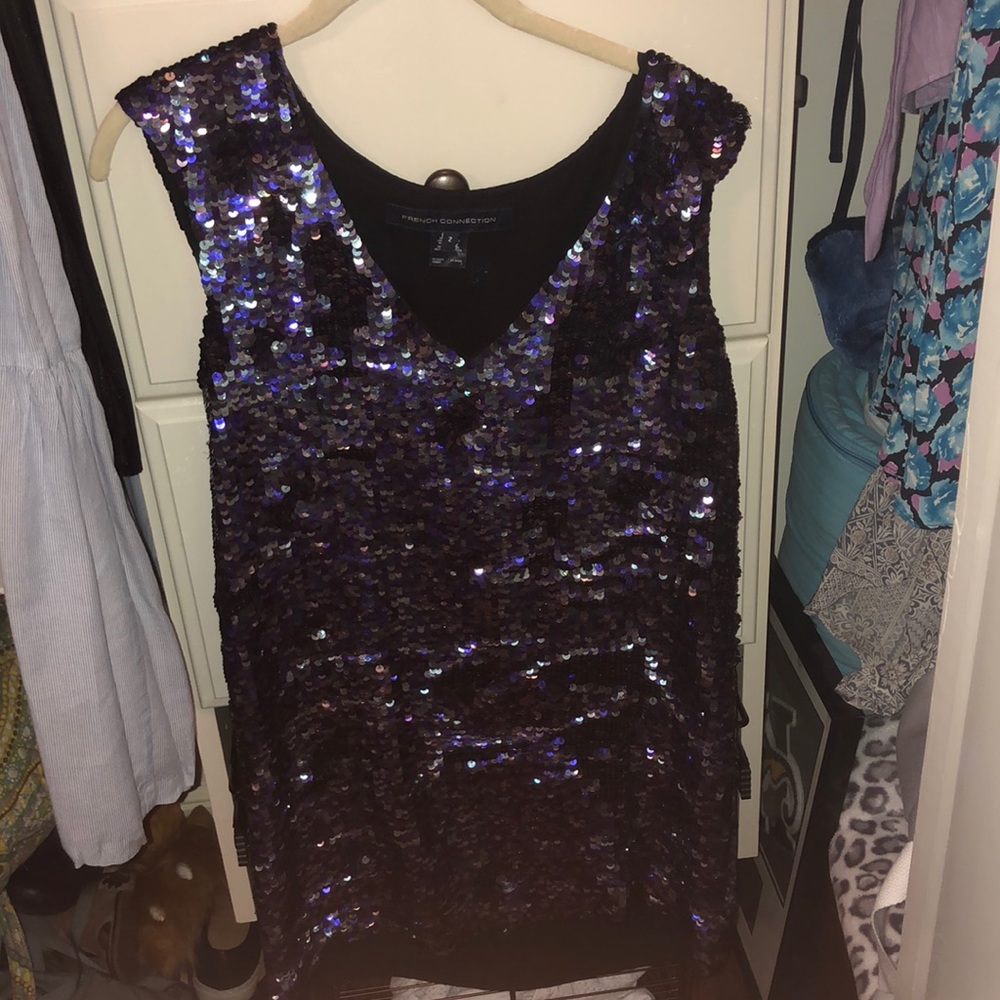 Sparkly purple French Connection dress